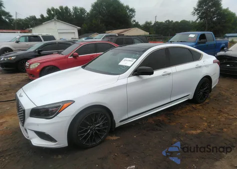 2018 Genesis G80 3.3T Sport из США, поврежденный, VIN KMHGN4JB2JU222617